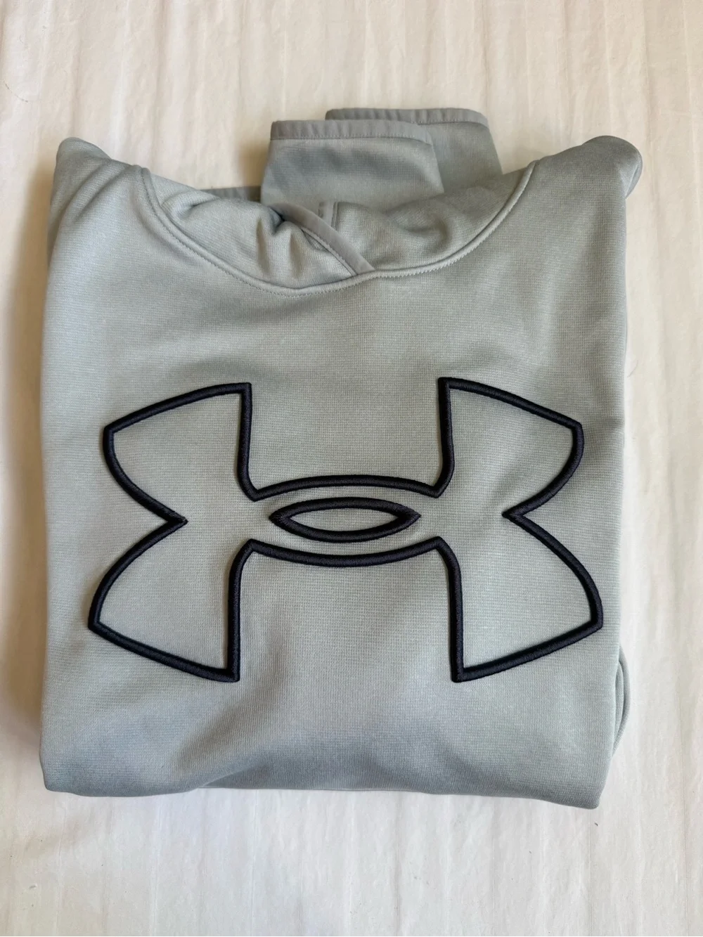 Under Armour Men's Light Gray Hooded Sweatshirt Size L